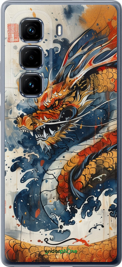 Силиконовый чехол Ярость дракона для Infinix Hot 50 Pro+ 4G - 6112u-3870 изображение 