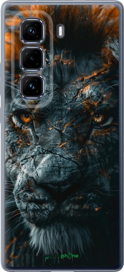 Силіконовий чехол Полум'яний лев для Infinix Hot 50 Pro+ 4G - 6153u-3870 изображение 