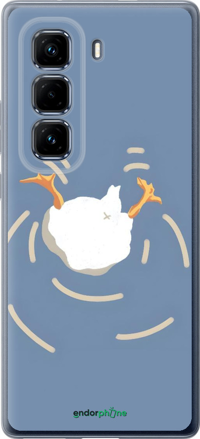 Силіконовий чехол Гусь ныряет для Infinix Hot 50 Pro+ 4G - 6275u-3870 изображение 