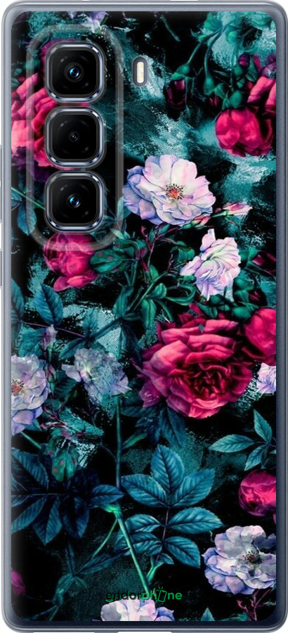 Силиконовый чехол Сад и розы для Infinix Hot 50 Pro+ 4G - 6483u-3870 изображение 