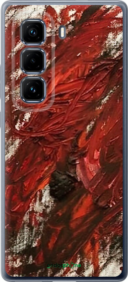 Силиконовый чехол Абстрактная композиция в красных тонах для Infinix Hot 50 Pro+ 4G - 6541u-3870 изображение 