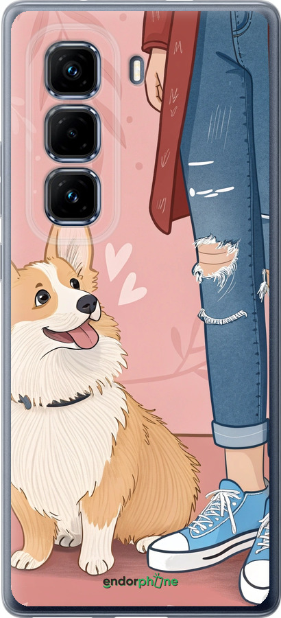 Силіконовий чехол Корги 3 для Infinix Hot 50 Pro+ 4G - 6707u-3870 изображение 