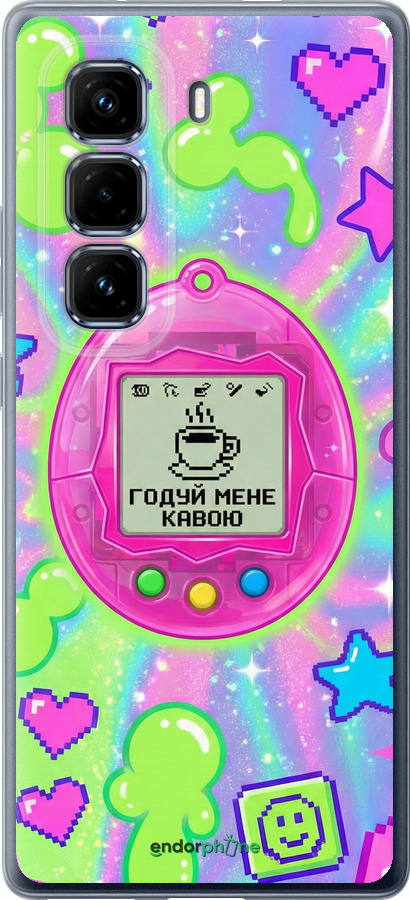 Силиконовый чехол Y2K Aesthetic Retro Pet: Годуй мене кавою для Infinix Hot 50 Pro+ 4G - 6784u-3870 изображение 