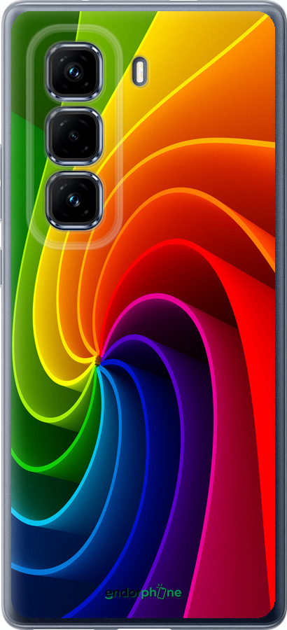 Силиконовый чехол Радужный вихрь для Infinix Hot 50 Pro+ 4G - 747u-3870 изображение 