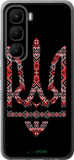 Силиконовый чехол Герб - вышиванка на черном фоне для Infinix Hot 60 5G / Hot 60i 4G - 1196u-4114 изображение 