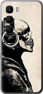 Силиконовый чехол Скелет-меломан v2 для Infinix Hot 60 5G / Hot 60i 4G - 1200u-4114 изображение 