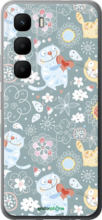 Силиконовый чехол Котята v3 для Infinix Hot 60 5G / Hot 60i 4G - 1223u-4114 изображение 