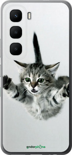 Силиконовый чехол Летящий котёнок для Infinix Hot 60 5G / Hot 60i 4G - 2322u-4114 изображение 