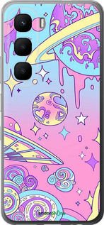 Силиконовый чехол Розовая галактика для Infinix Hot 60 5G / Hot 60i 4G - 4146u-4114 изображение 