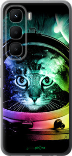 Силиконовый чехол Кот-астронавт для Infinix Hot 60 5G / Hot 60i 4G - 4154u-4114 изображение 