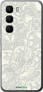 Силиконовый чехол Белое кружево для Infinix Hot 60 5G / Hot 60i 4G - 4383u-4114 изображение 
