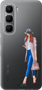 Силиконовый чехол Девушка 1 для Infinix Hot 60 5G / Hot 60i 4G - 4751u-4114 изображение 