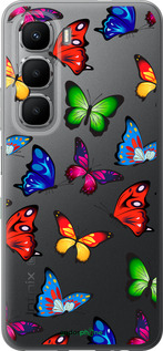 Силиконовый чехол Красочные мотыльки для Infinix Hot 60 5G / Hot 60i 4G - 4761u-4114 изображение 