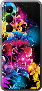 Силиконовый чехол Абстрактные цветы для Infinix Hot 60 5G / Hot 60i 4G - 511u-4114 изображение 