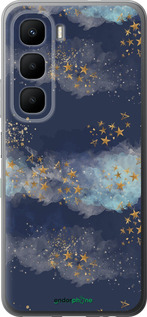 Силиконовый чехол Ночь золотые звезды для Infinix Hot 60 5G / Hot 60i 4G - 5421u-4114 изображение 