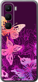 Силиконовый чехол Бабочки v2 для Infinix Hot 60 5G / Hot 60i 4G - 5475u-4114 изображение 