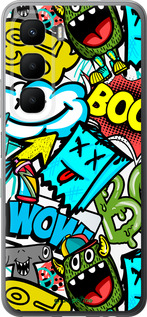 Силиконовый чехол Стикеры v4 для Infinix Hot 60 5G / Hot 60i 4G - 5508u-4114 изображение 