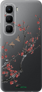 Силиконовый чехол Сакура v2 для Infinix Hot 60 5G / Hot 60i 4G - 5538u-4114 изображение 