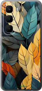 Силиконовый чехол Кольорове листя для Infinix Hot 60 5G / Hot 60i 4G - 5644u-4114 изображение 