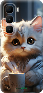 Силиконовый чехол White cat для Infinix Hot 60 5G / Hot 60i 4G - 5646u-4114 изображение 