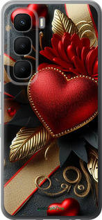 Силиконовый чехол Сердечки v2 для Infinix Hot 60 5G / Hot 60i 4G - 5832u-4114 изображение 