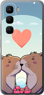 Силиконовый чехол Капибара любовь для Infinix Hot 60 5G / Hot 60i 4G - 6027u-4114 изображение 