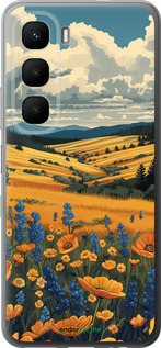 Силиконовый чехол Украинское поле для Infinix Hot 60 5G / Hot 60i 4G - 6082u-4114 изображение 