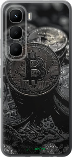 Силиконовый чехол Black Bitcoin для Infinix Hot 60 5G / Hot 60i 4G - 6090u-4114 изображение 