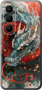 Силиконовый чехол Стихия огня для Infinix Hot 60 5G / Hot 60i 4G - 6101u-4114 изображение 