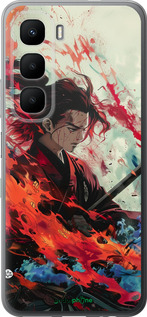 Силиконовый чехол Битва стихий для Infinix Hot 60 5G / Hot 60i 4G - 6110u-4114 изображение 