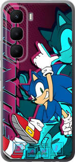 Силиконовый чехол Соник для Infinix Hot 60 5G / Hot 60i 4G - 6284u-4114 изображение 