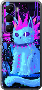 Силиконовый чехол Кот панк для Infinix Hot 60 5G / Hot 60i 4G - 6311u-4114 изображение 