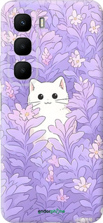 Силіконовий чехол Котик в цветах для Infinix Hot 60 5G / Hot 60i 4G - 6390u-4114 изображение 