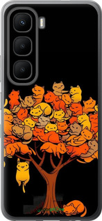 Силиконовый чехол Дерево и котики для Infinix Hot 60 5G / Hot 60i 4G - 6516u-4114 изображение 