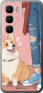 Силиконовый чехол Корги 3 для Infinix Hot 60 5G / Hot 60i 4G - 6707u-4114 изображение 