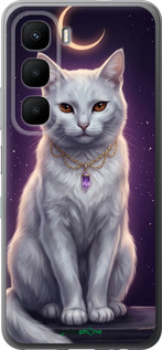 Силиконовый чехол Mystic White Cat Gothic Dark Purple Gold для Infinix Hot 60 5G / Hot 60i 4G - 6805u-4114 изображение 