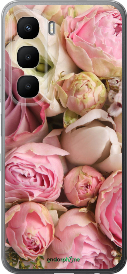 Силиконовый чехол Розы v2 для Infinix Hot 60 5G / Hot 60i 4G - 2320u-4114 изображение 