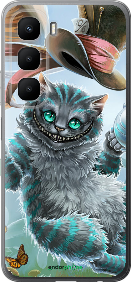 Силиконовый чехол Чеширский кот 2 для Infinix Hot 60 5G / Hot 60i 4G - 3993u-4114 изображение 