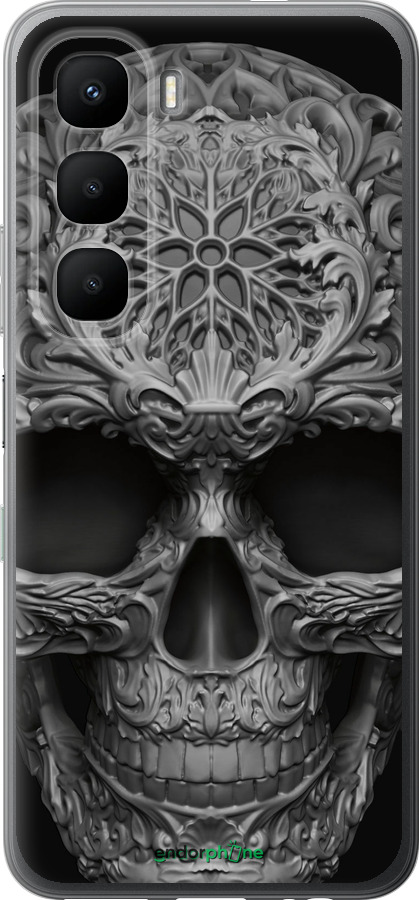 Силиконовый чехол skull-ornament для Infinix Hot 60 5G / Hot 60i 4G - 4101u-4114 изображение 