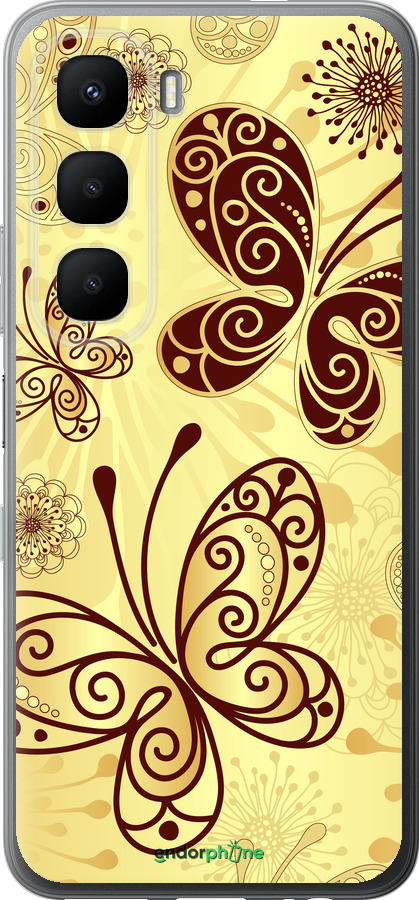 Силиконовый чехол Красивые бабочки для Infinix Hot 60 5G / Hot 60i 4G - 4170u-4114 изображение 