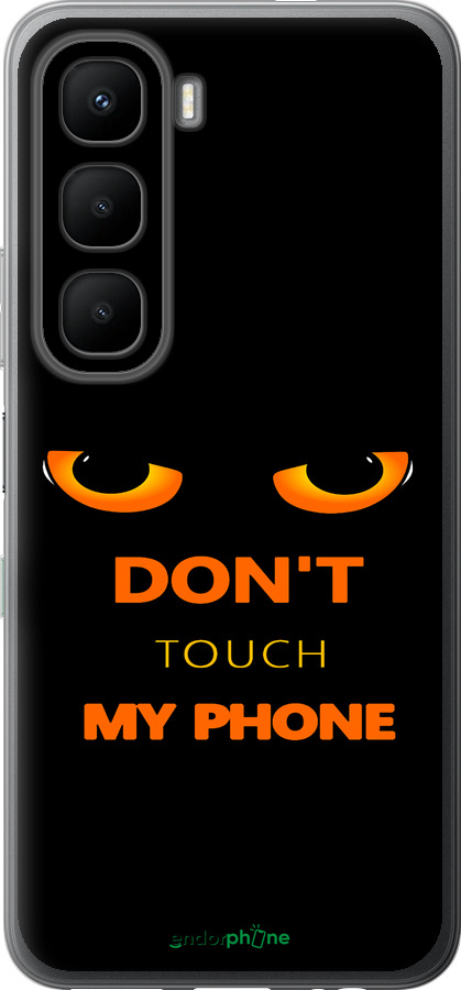 Силиконовый чехол Don't touch the phone для Infinix Hot 60 5G / Hot 60i 4G - 4261u-4114 изображение 
