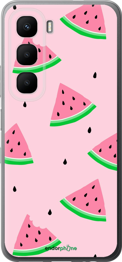 Силиконовый чехол Розовый арбуз для Infinix Hot 60 5G / Hot 60i 4G - 4314u-4114 изображение 