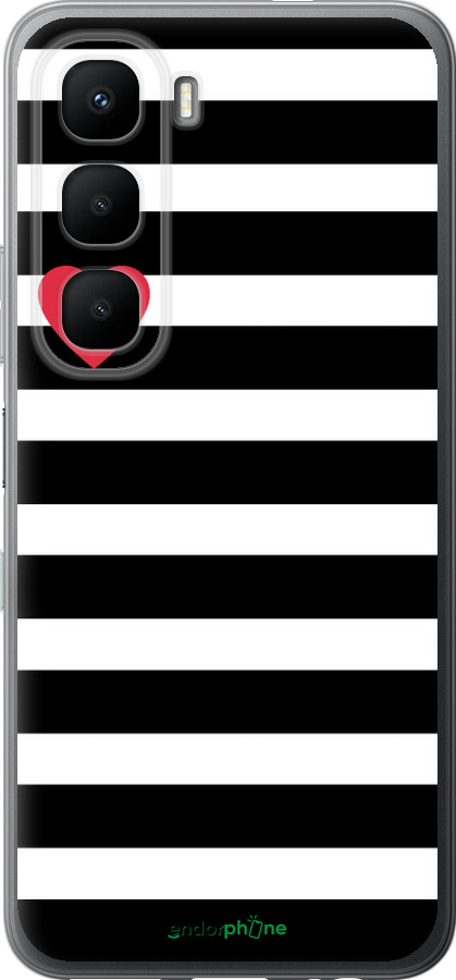 Силиконовый чехол Черно-белые полосы для Infinix Hot 60 5G / Hot 60i 4G - 4461u-4114 изображение 
