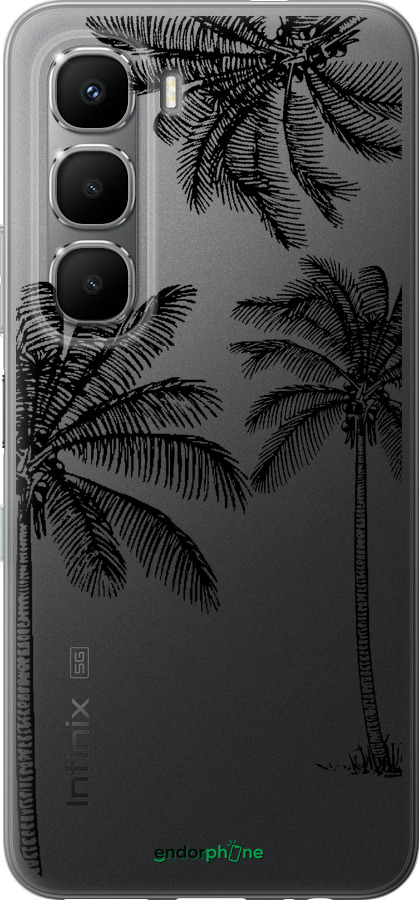 Силиконовый чехол Пальмы1 для Infinix Hot 60 5G / Hot 60i 4G - 4634u-4114 изображение 