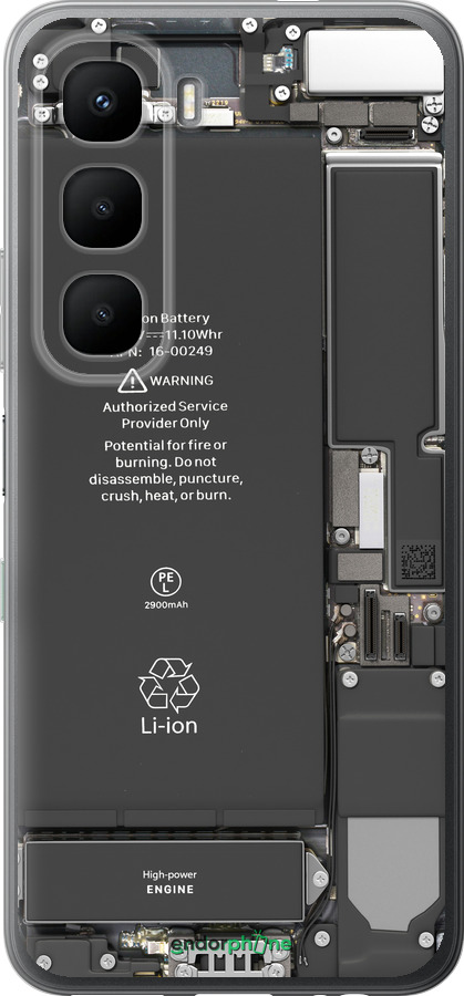 Силиконовый чехол Детали смартфона для Infinix Hot 60 5G / Hot 60i 4G - 5487u-4114 изображение 