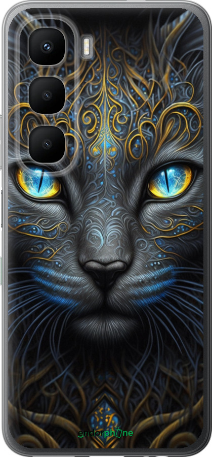 Силиконовый чехол Кошка для Infinix Hot 60 5G / Hot 60i 4G - 5548u-4114 изображение 