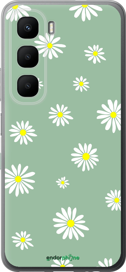 Силиконовый чехол Ромашки v4 для Infinix Hot 60 5G / Hot 60i 4G - 5603u-4114 изображение 