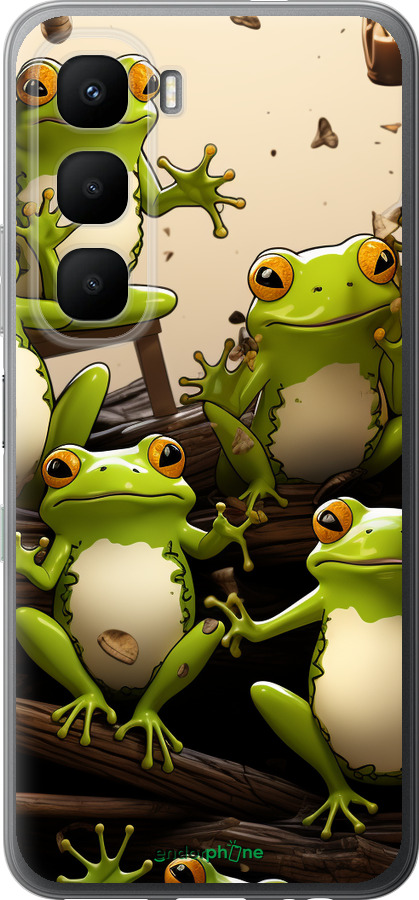 Силиконовый чехол Жабки для Infinix Hot 60 5G / Hot 60i 4G - 5656u-4114 изображение 