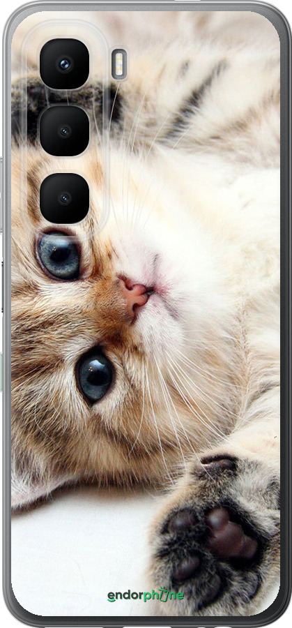 Силиконовый чехол Котик для Infinix Hot 60 5G / Hot 60i 4G - 6024u-4114 изображение 