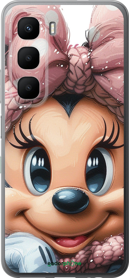 Силиконовый чехол Минни Маус с бантиком для Infinix Hot 60 5G / Hot 60i 4G - 6055u-4114 изображение 